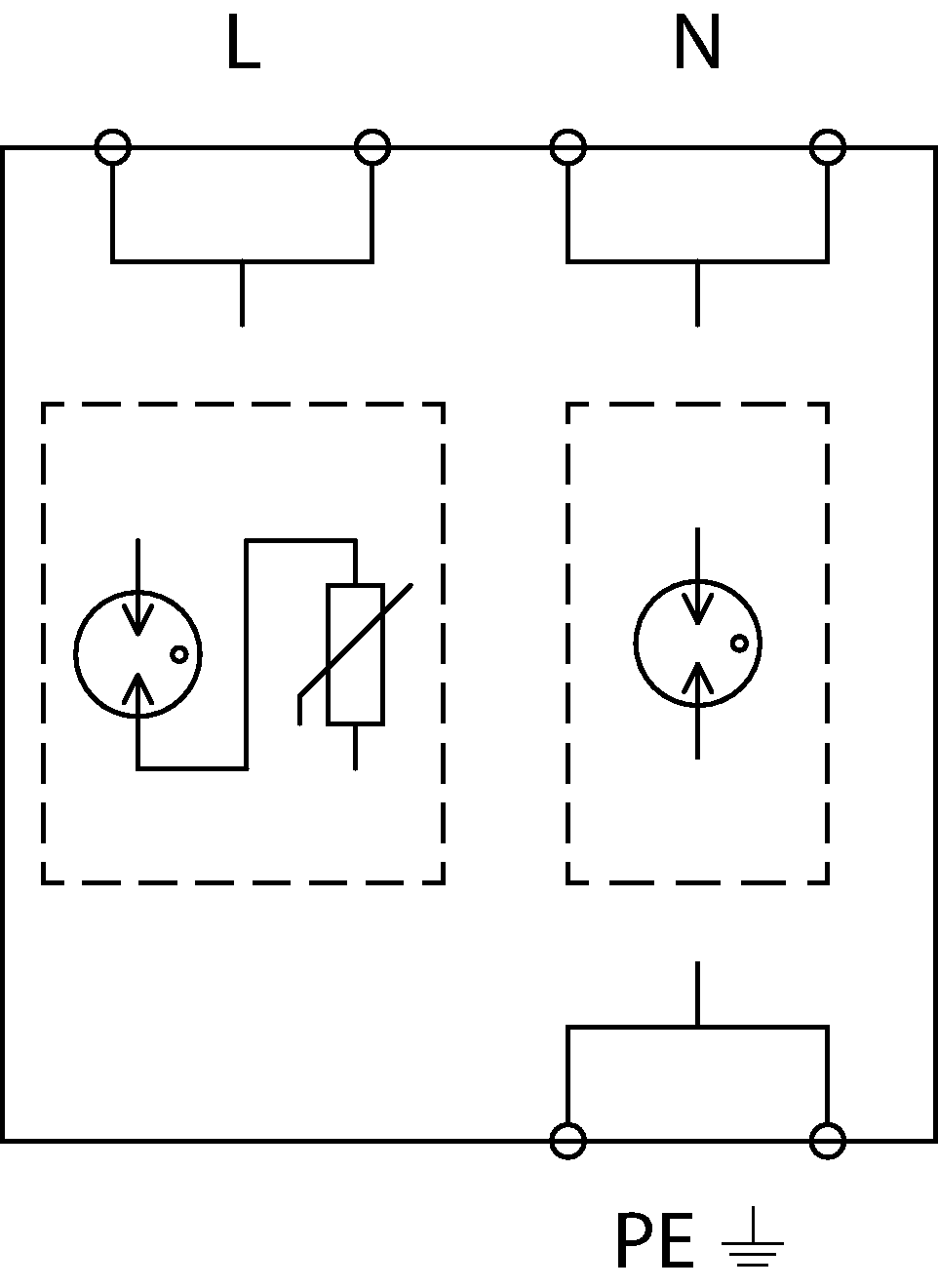 Prinzipschaltbild FLP-25-T1-V/1+1