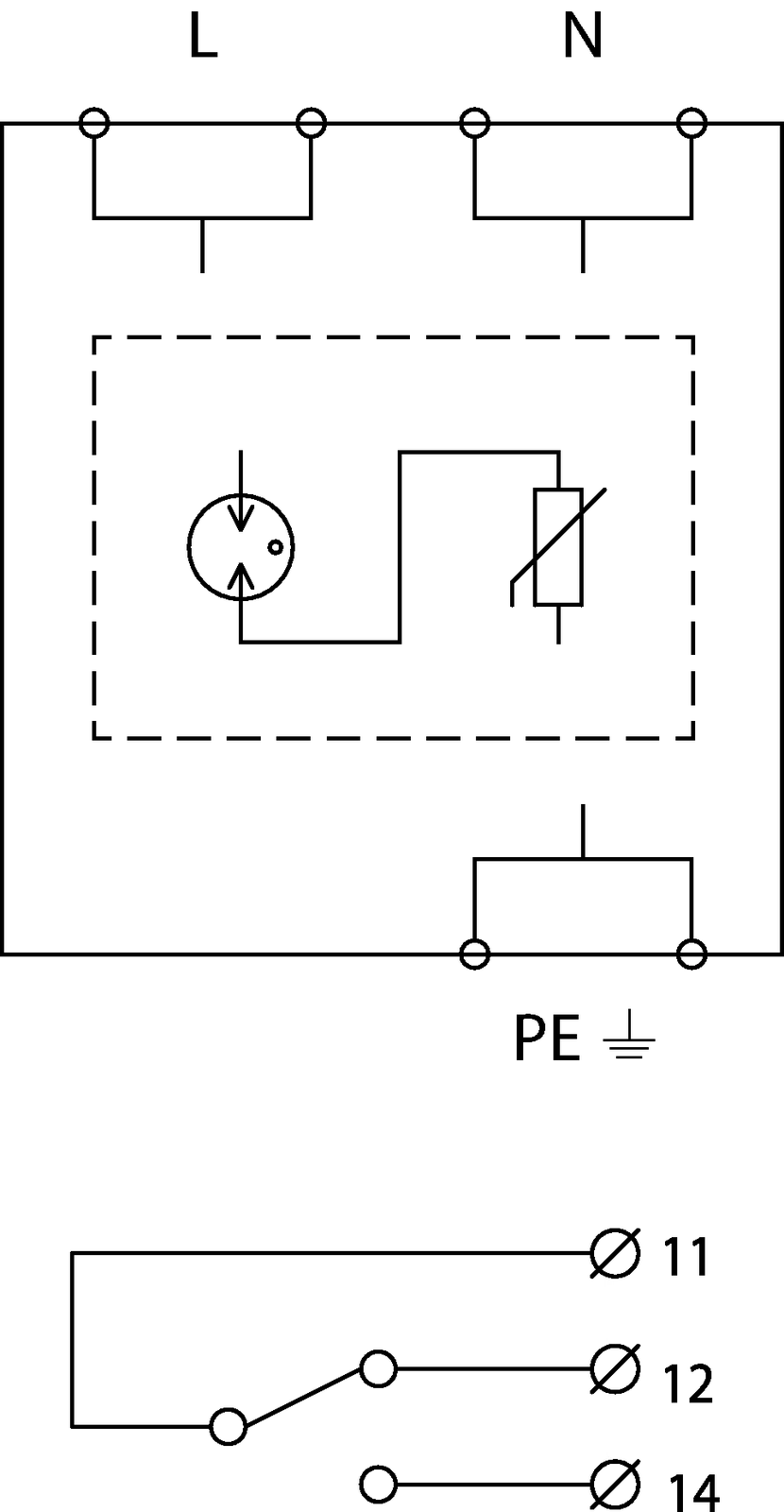 Prinzipschaltbild FLP-25-T1-VS/2
