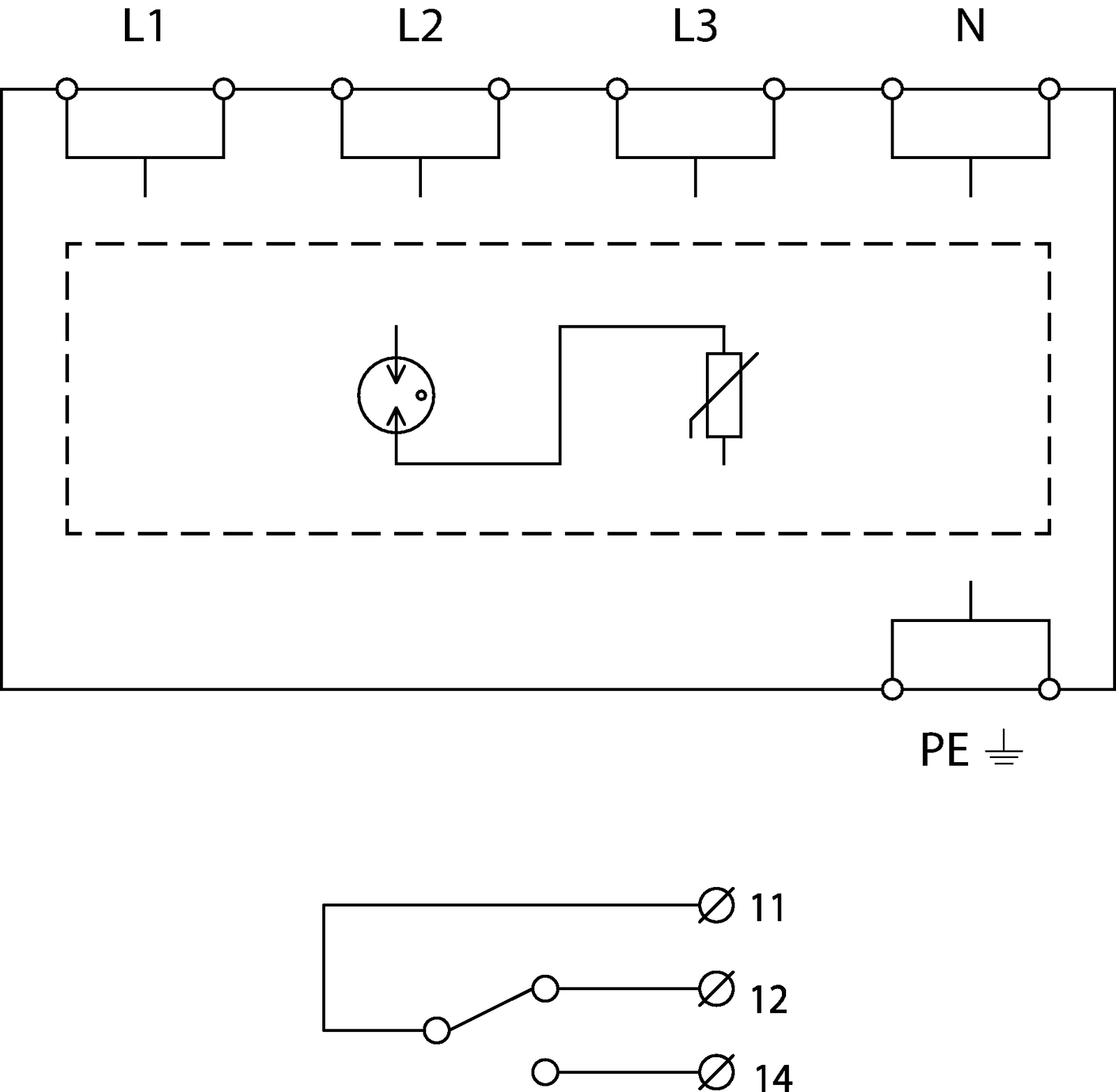 Prinzipschaltbild FLP-25-T1-VS/4