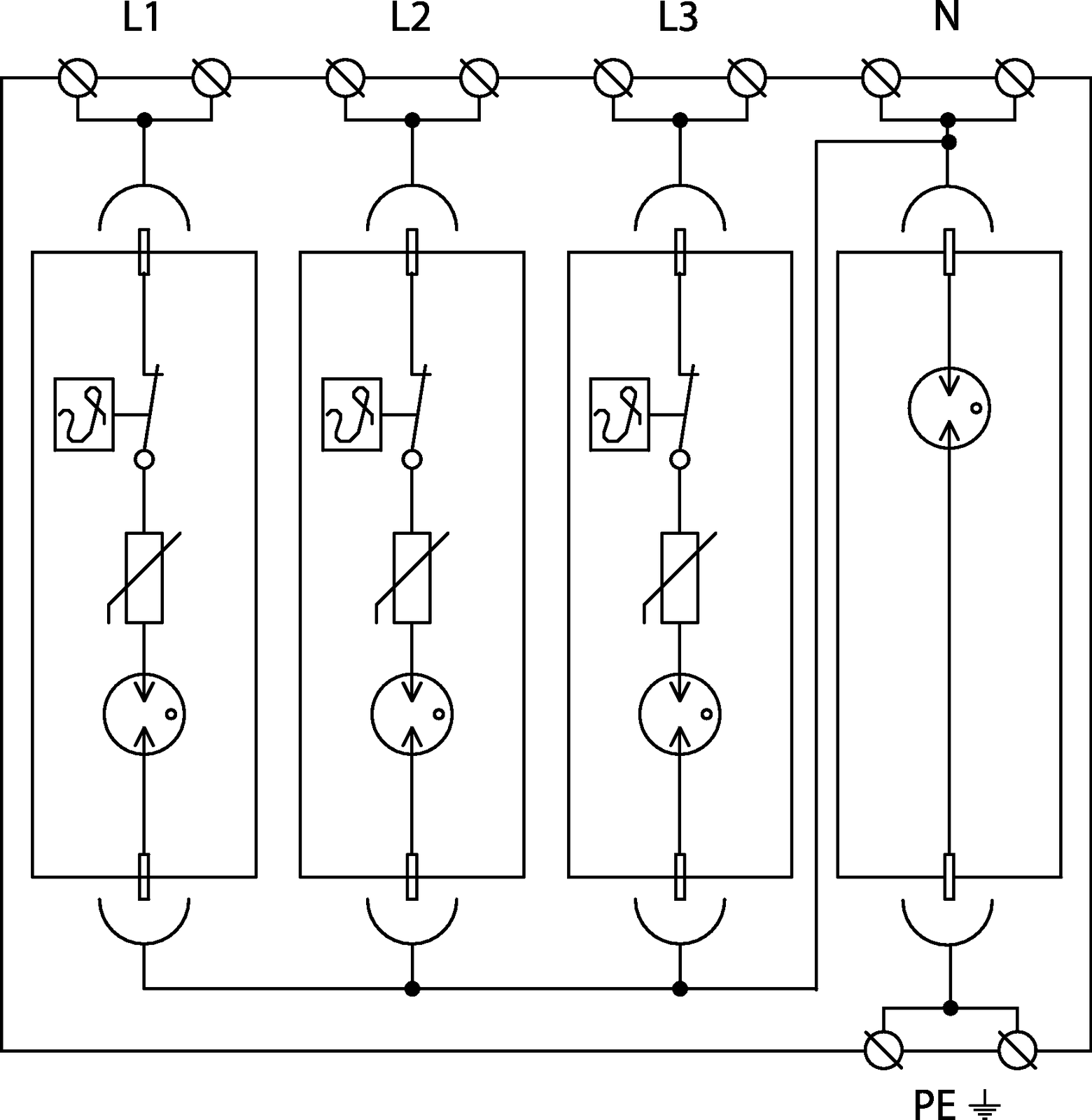 Prinzipschaltbild FLP-B+C MAXI V/3+1