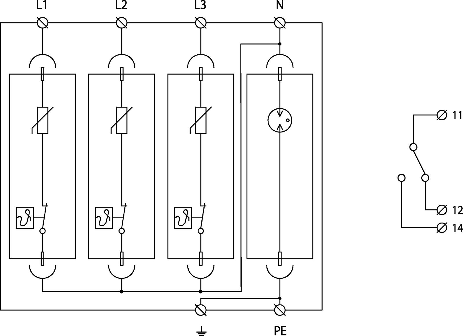 Prinzipschaltbild SLP-275 V/3S+1