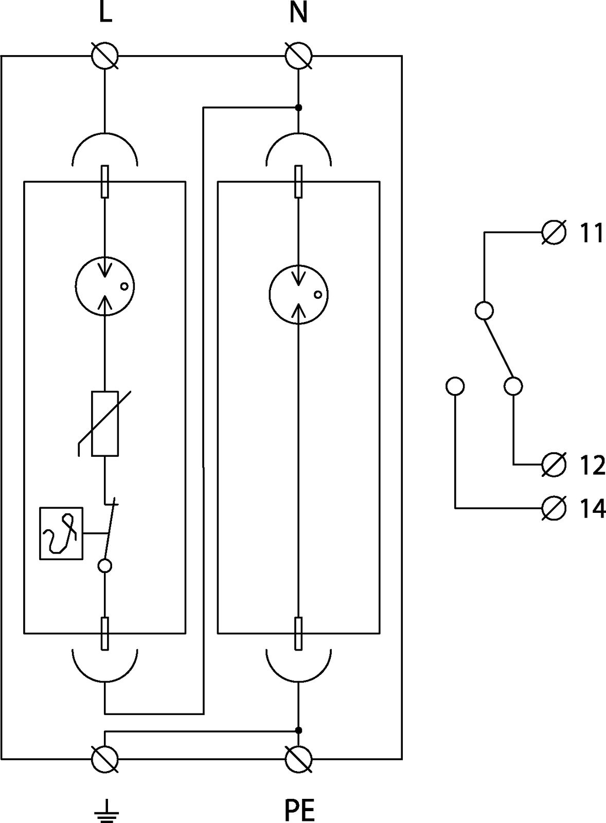 Prinzipschaltbild SLP-275-VB/1S+1